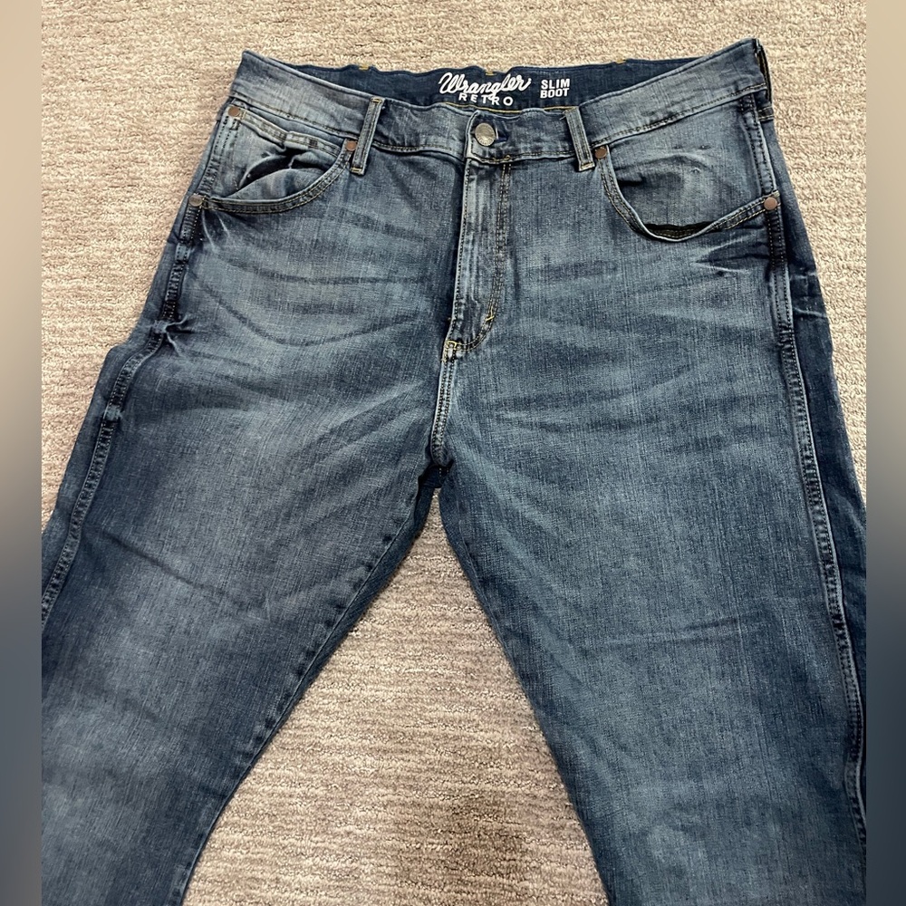 Wrangler retro slim boot men’s jeans 36x34 waist 36 length 34